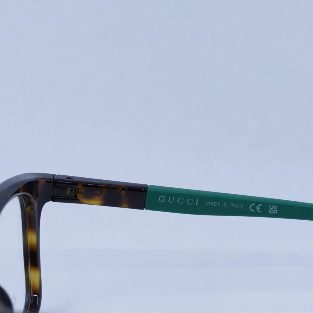Gucci GG1738O 003 Eyeglasses Havana/Green Frame - Lowest Price!
